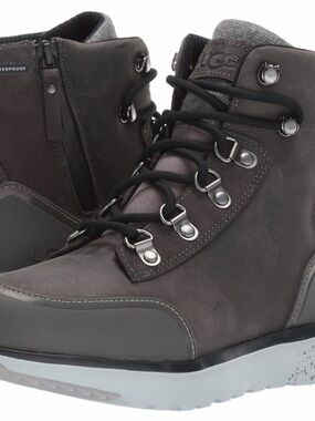 Ugg Mens Caulder Water Proof Boot Dark Grey Size 13